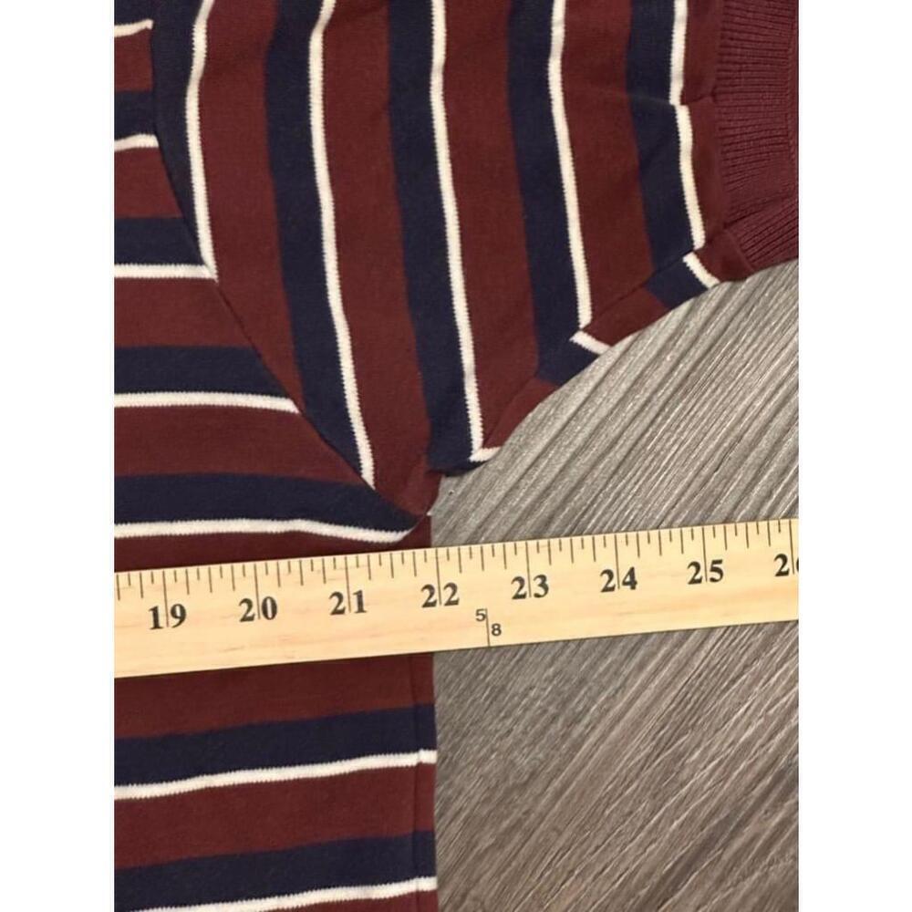 Polo Ralph Lauren Men’s Navy/Burgundy/White Striped Polo Shirt Size XL​​​​​​ - Picture 3 of 6